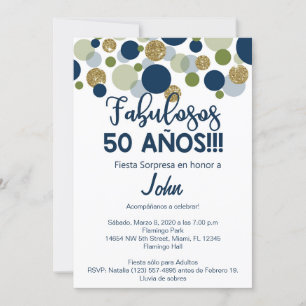 Fiesta sorpresa, invitación de cumpleaños masculin