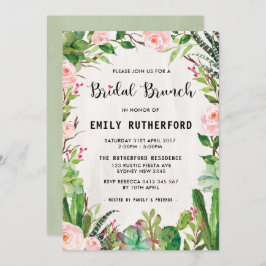 Fiesta Suculento Boho Bridal Brunch Invitación