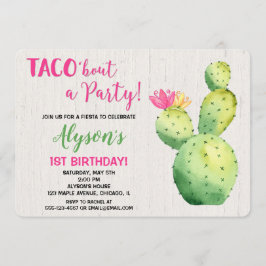 Fiesta taco acerca de una invitación de chica de c
