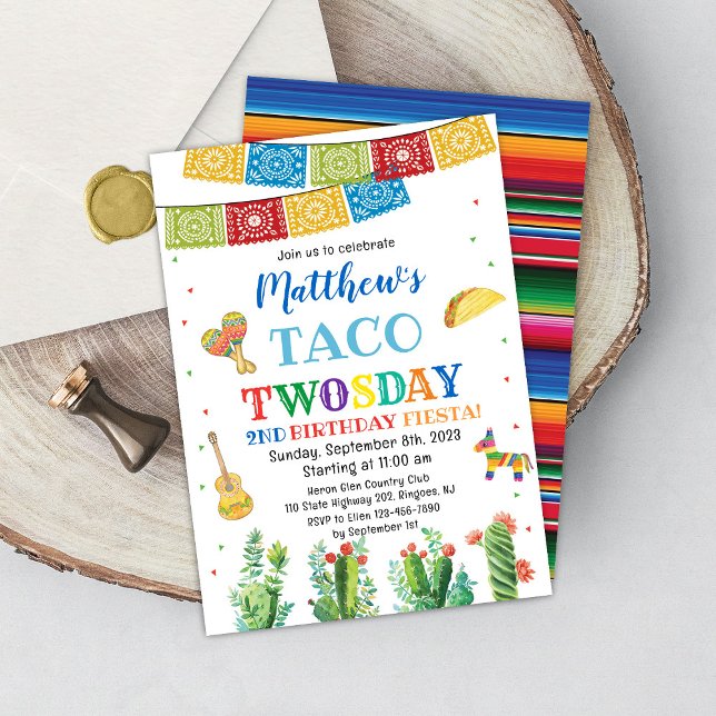 Fiesta Taco Dos Sábados Segundo Invitación a Cumpl (Subido por el creador)
