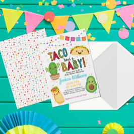 Fiesta Taco Sobre Una Invitación A Baby Shower