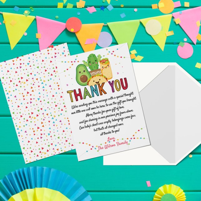Fiesta Taco Sobre Una Tarjeta De Gracias Baby Show (Subido por el creador)
