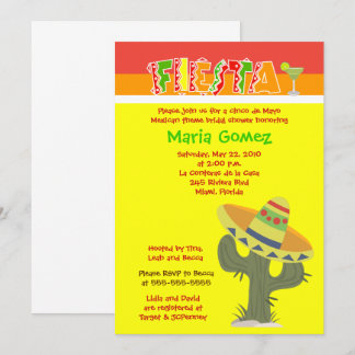 Fiesta Tema Mexicano 5x7 Invitación a la ducha nup