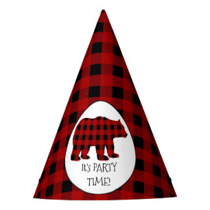 Fiesta tiempo Lumberjack gorra de papel con patrón