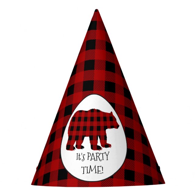 Fiesta tiempo Lumberjack gorra de papel con patrón (Anverso)