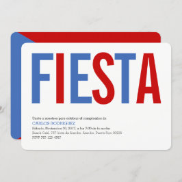 Fiesta:Tradicional: Invitación de bandera de Puert