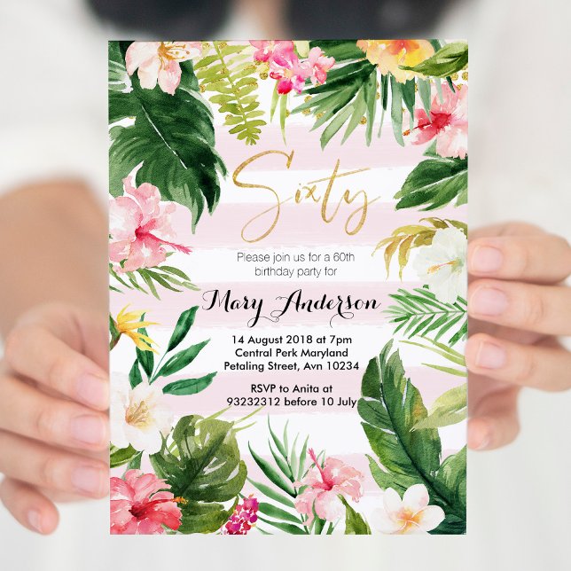Fiesta tropical cuarenta y sesenta invitaciones de (Subido por el creador)