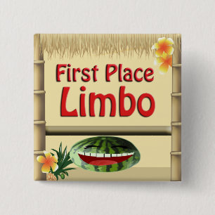 Fiesta Tropical Tiki Hut Primer Lugar Botón Limbo