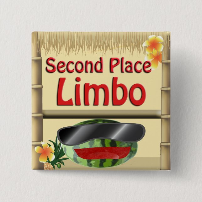Fiesta Tropical Tiki Hut Segundo Lugar Botón Limbo (Anverso)