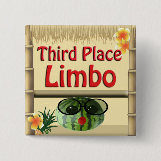 Fiesta tropical Tiki Hut Tercer lugar botón limbo