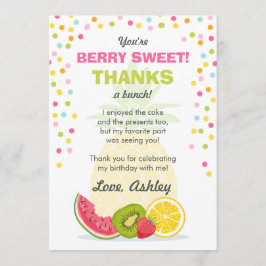Fiesta Tutti Frutti cumpleaños Fruit Tarjeta de ag