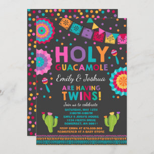 Fiesta Twin Baby Shower Invitación Santo Guacamole