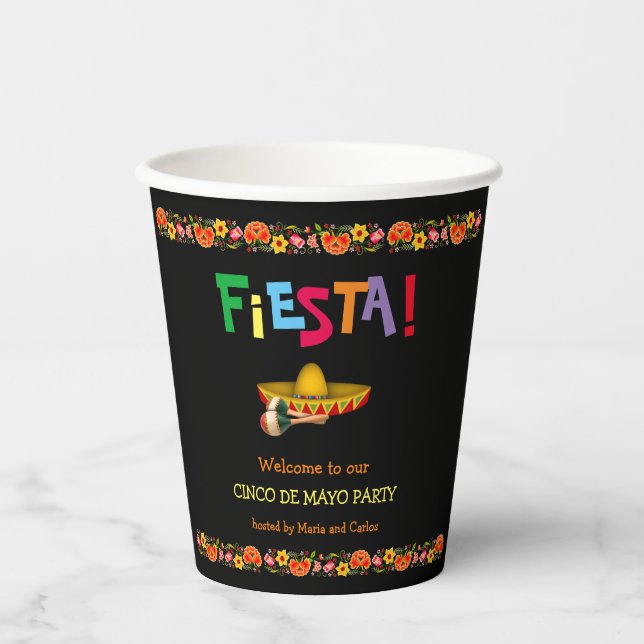 ¡Fiesta! Vaso de Papel (Anverso)