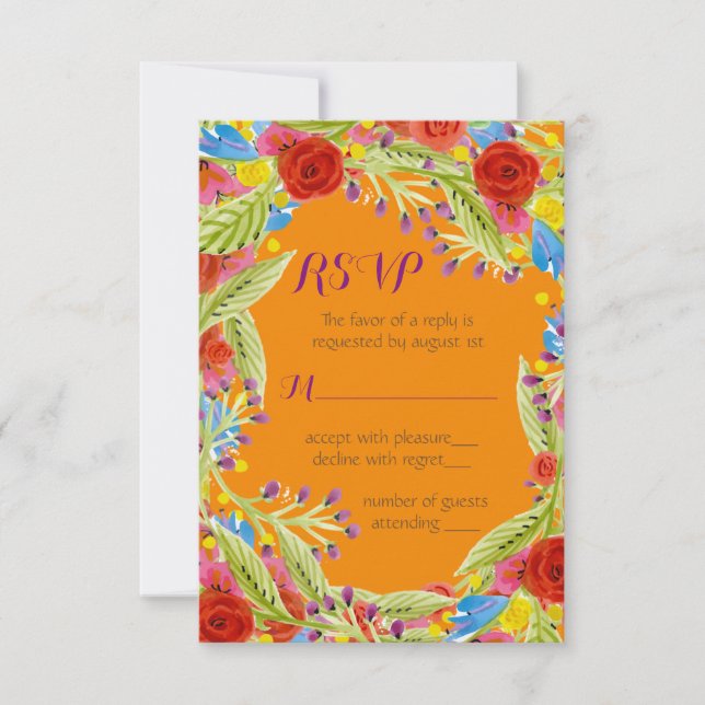 Fiesta Wedding RSVP (Anverso)