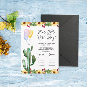 Fiesta Wedding Shower ¿Qué edad tenían la tarjeta