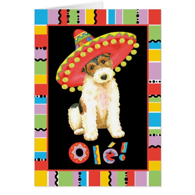 Fiesta Wire Fox Terrier Card (Frente)