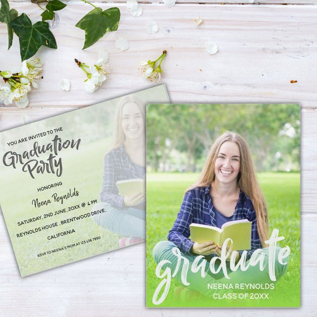 fiesta y Invitación de fotografía de graduación de (Subido por el creador)