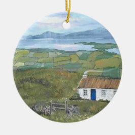 Fiestas de árboles navideños con adornos irlandese