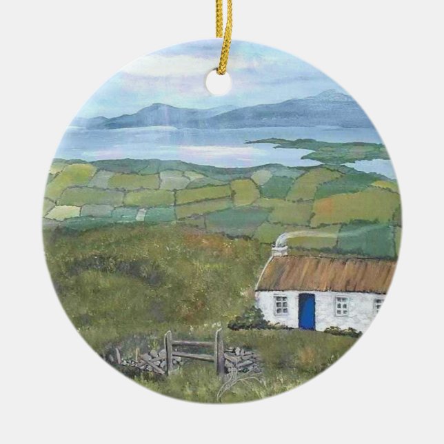 Fiestas de árboles navideños con adornos irlandese (Frente)