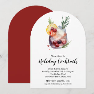 Fiestas de Cócteles Navideños Invitaciones de Fies