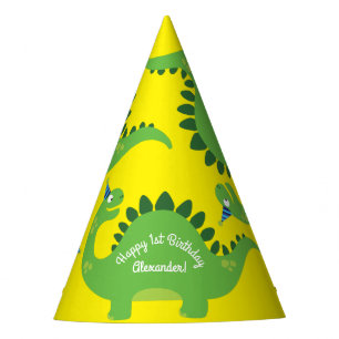 Fiestas Gorras de Dinosaur Cute 1er cumpleaños