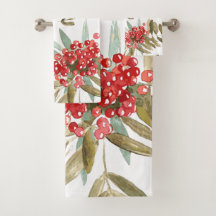 Fiestas Navideñas en aquarela Navidad Bayas Navida