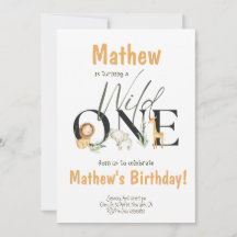 Fiestas Safari Animales Salvajes Invitaciones de u