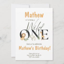 Fiestas Safari Animales Salvajes Invitaciones de u