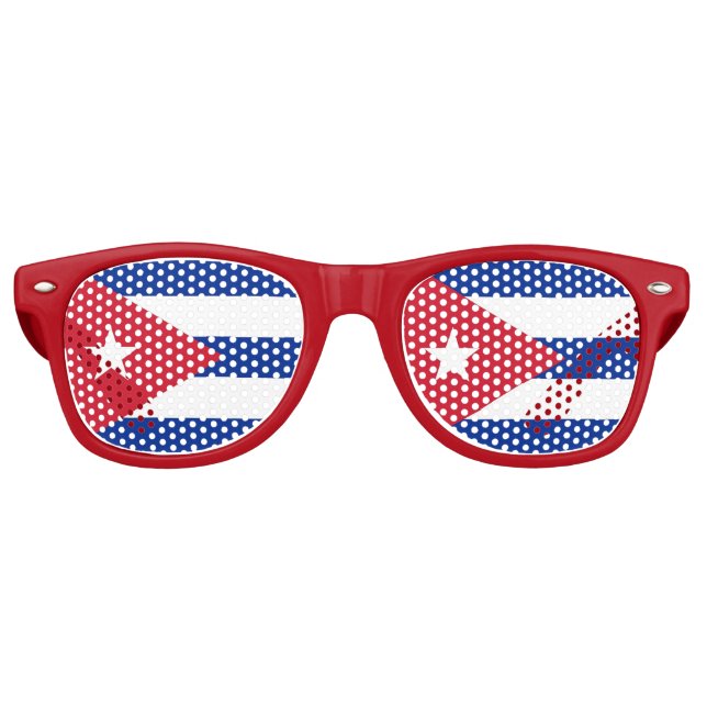 Fiestas Sombras gafas de sol - Bandera de Cuba (Anverso)