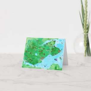 Fife Coastal Path Tarjeta de Mapa Ilustrada de Esc