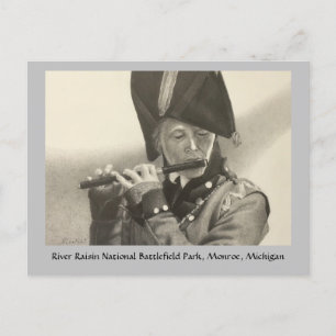 Fife Player en la tarjeta postal Battlefield