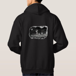 Fig & Blinky Cementerio Sudadera con capucha negra
