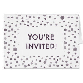 Fig Confetti Watercolor Dots Birthday Invite