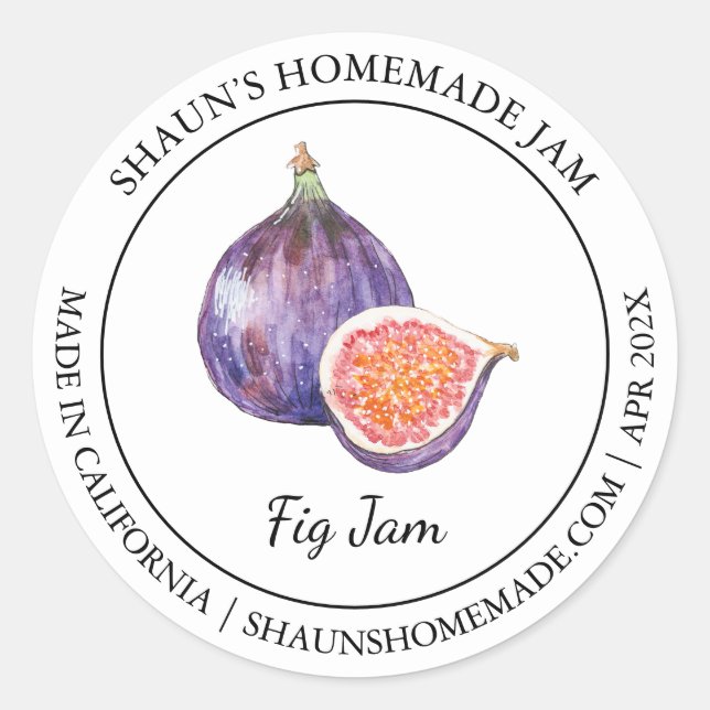Fig Jam Etiqueta moderna (Anverso)