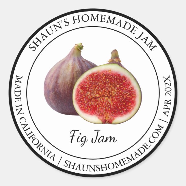 Fig Jam Etiqueta moderna (Anverso)