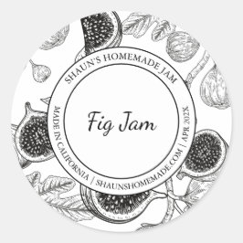 Fig Jam Sketch Etiqueta moderna
