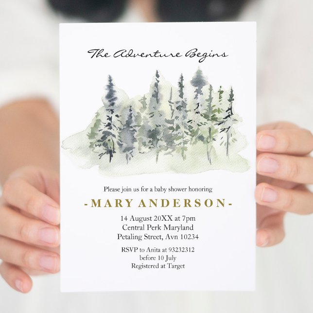 Fig Tree Rustic Boho Forest baby ducha Invitación (Subido por el creador)