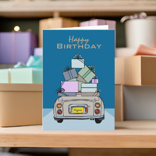 Figaraciones Tarjeta de cumpleaños para el coche T
