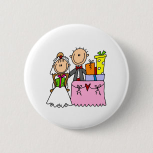 Figura botón del palillo de la boda de los pares