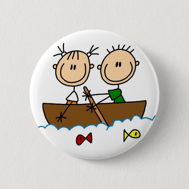 Figura botón del palillo de pesca del barco (Anverso)