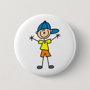 Figura botón del palillo del muchacho