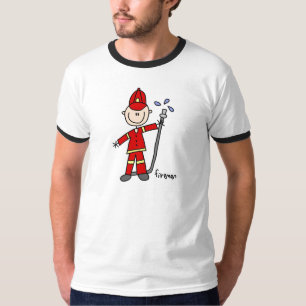 Figura camisa del palillo del bombero
