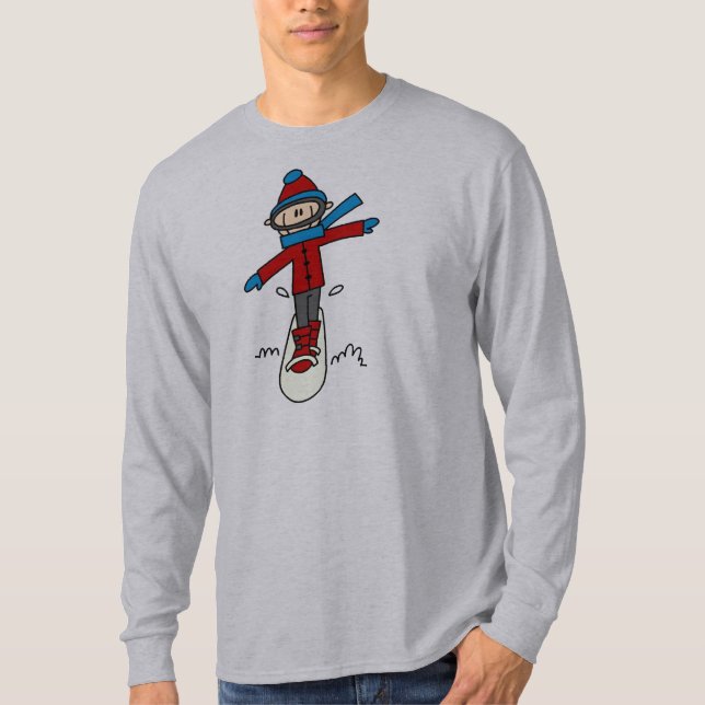 Figura camiseta del palillo de la snowboard (Anverso)