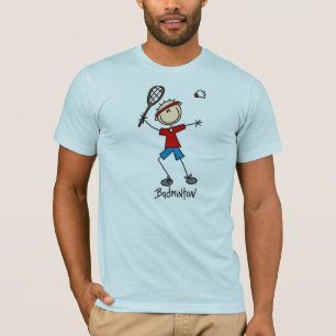 Figura camisetas del palillo del bádminton