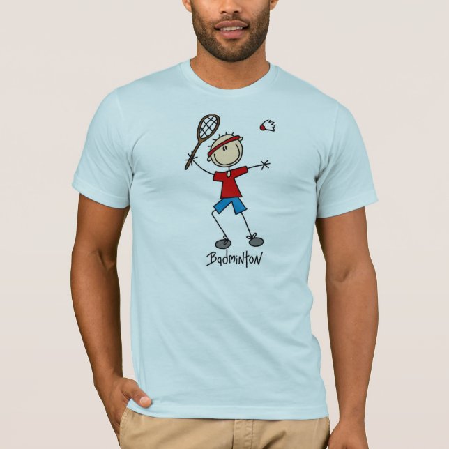 Figura camisetas del palillo del bádminton (Anverso)