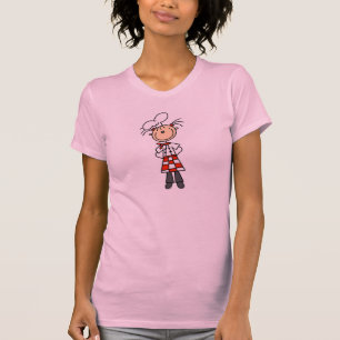 Figura camisetas del palillo del cocinero del