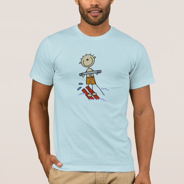 Figura camisetas del palillo del esquí acuático (Anverso)