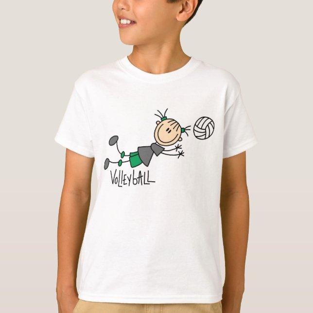 Figura camisetas del palillo del voleibol de los (Anverso)