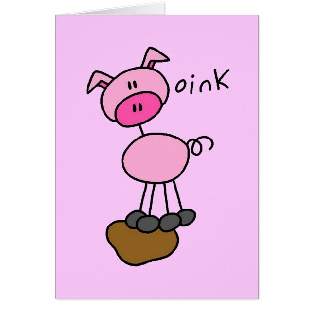 Figura camisetas y regalos del palillo del cerdo (Frente)