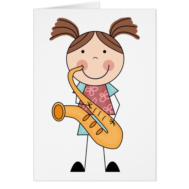Figura chica del palillo con el saxofón (Frente)